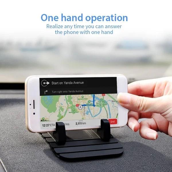 Universal Silicone Stand Mat: Anti-Slip Car Phone Holder for All Models