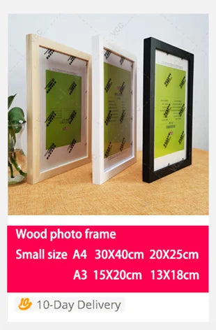 Elegant Wooden Wall Hanging Photo Frames | 10x15, 15x20, 20x25 cm & A4 Sizes | Perfect for Home Decor & Commemorative Gifts