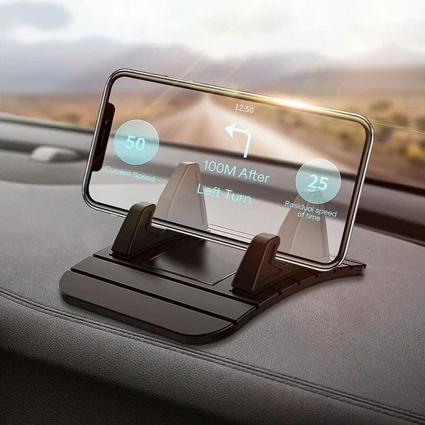 Universal Silicone Stand Mat: Anti-Slip Car Phone Holder for All Models