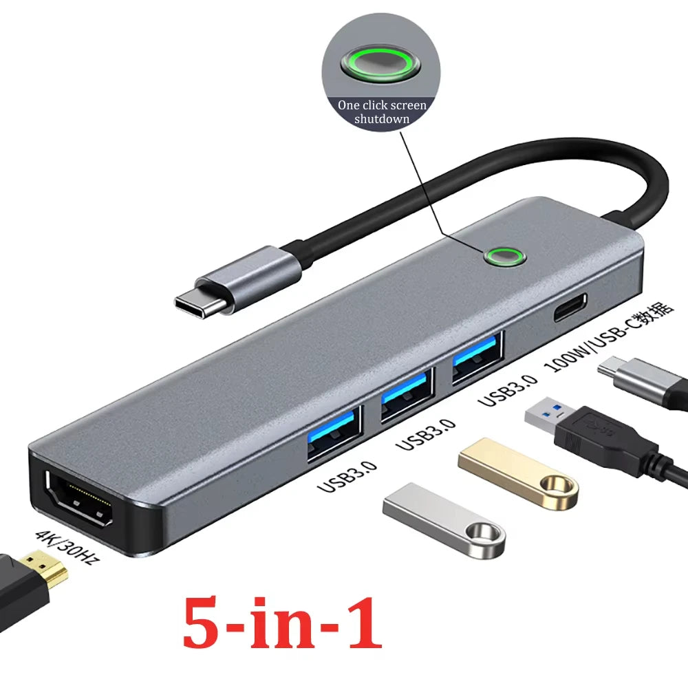 Ultimate 9-in-1 USB-C Hub with HDMI 4K 60Hz & Fast Charging for MacBook