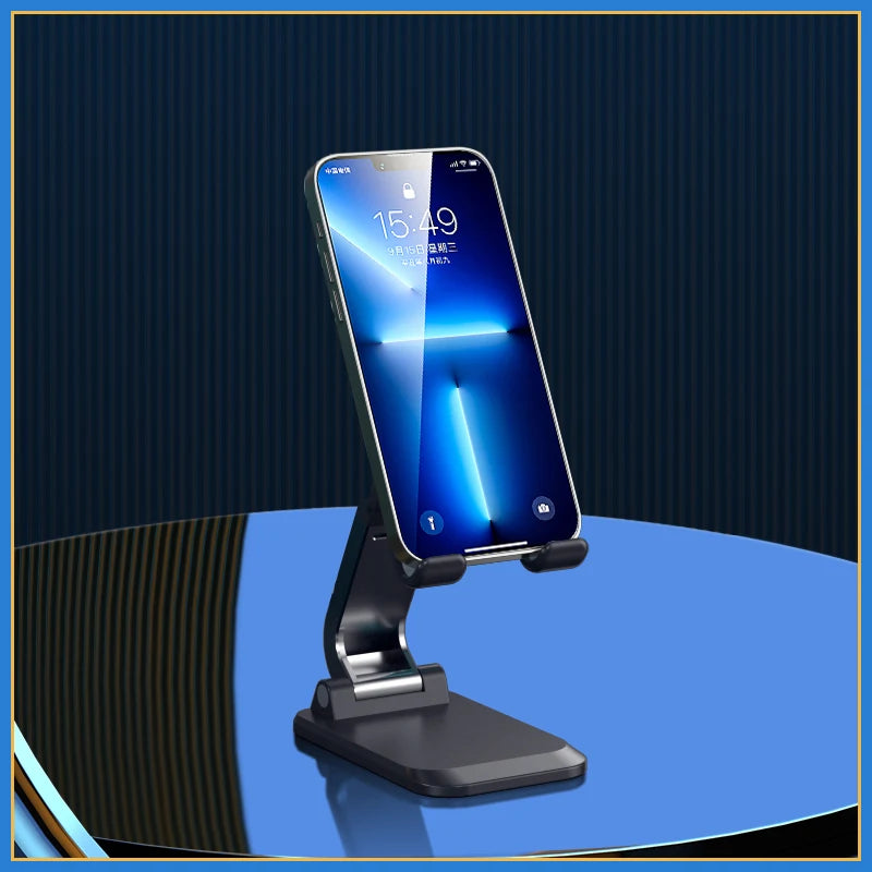 Universal Foldable Metal Phone & Tablet Stand – Perfect for Tablets, and Smartphones – Portable, Adjustable, and Durable Desk Holder Bracket