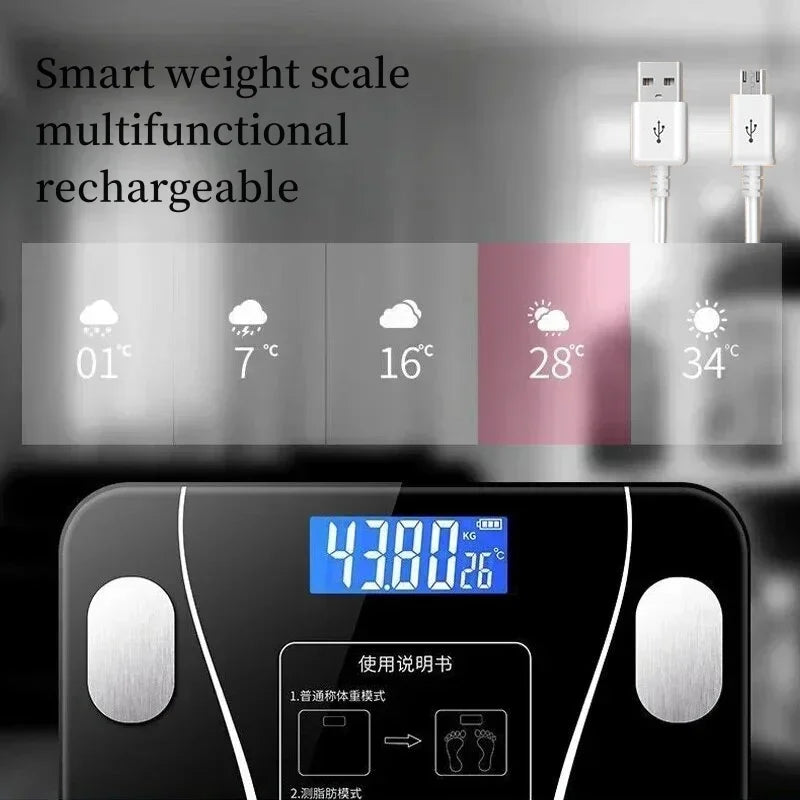 Ultimate Smart Body Scale: Precision Weight & Fat Management with Bluetooth Connectivity