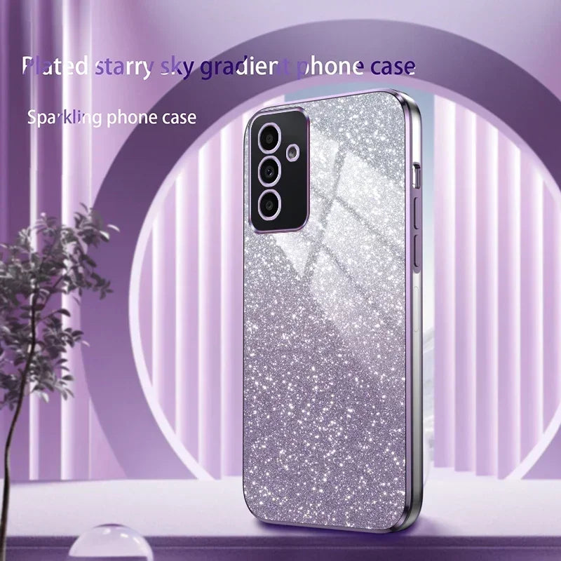 Shiny Glitter Plating Silicone Case for Samsung Galaxy A Series - Bling Soft Back Cover