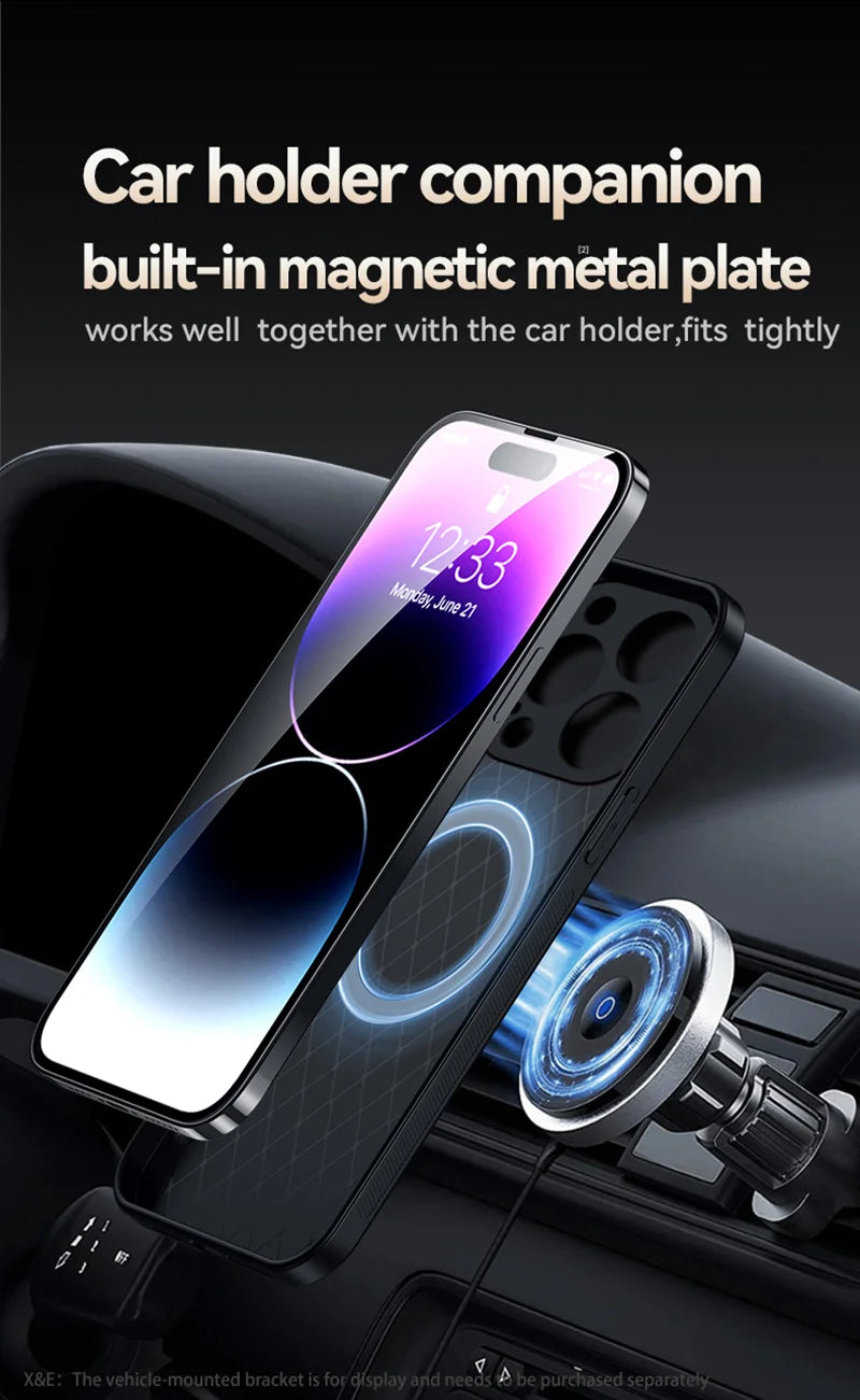 Premium Solid Color Leather iPhone Case with Lens Protection