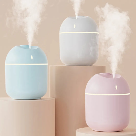 270ML Air Humidifier & Cool Mist Aroma Diffuser with LED Night Light & Power-Off Protection, USB Powered for Home & Office