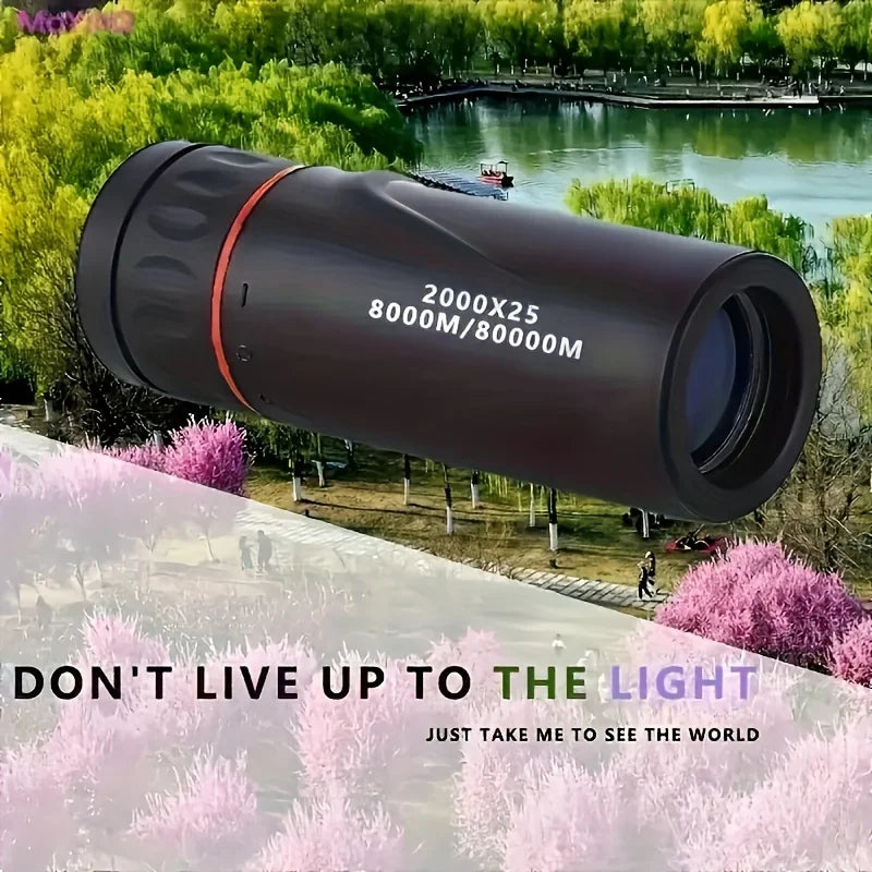 2000X25 HD Monocular Telescope: Your Compact, Portable Companion for Hunting, Travel, Concerts & Fishing