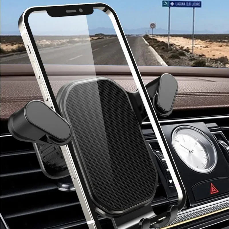 Universal Car Phone Holder with 360° Rotation & Anti-Shake Vent Hook - Compatible with Xiaomi & All Phones