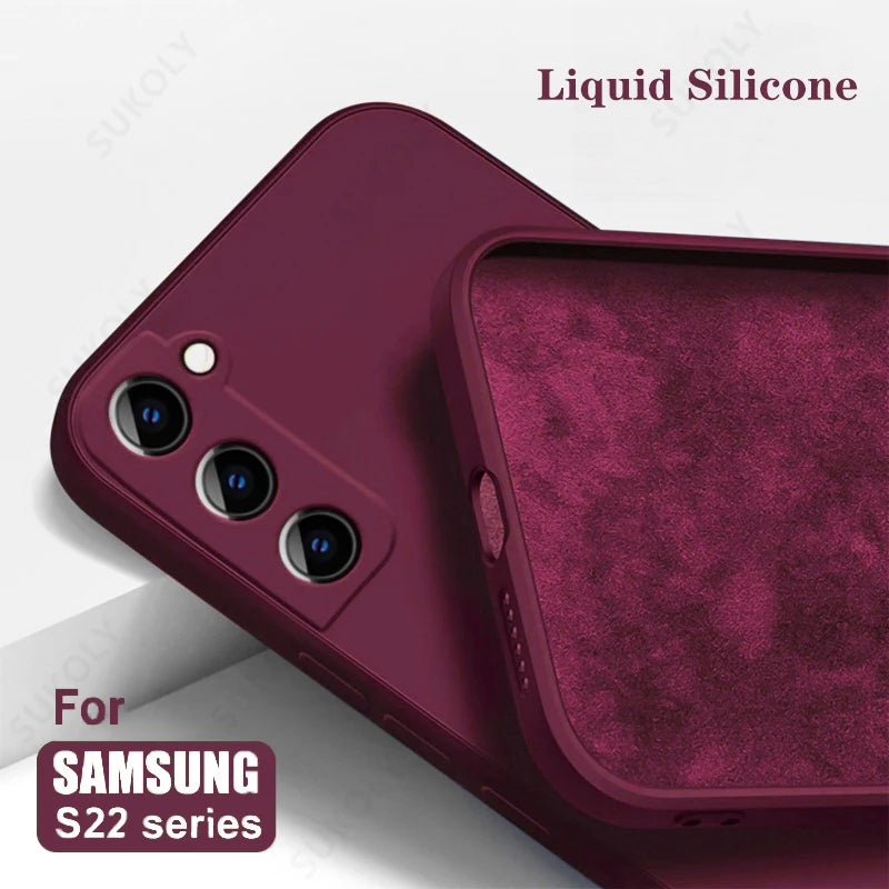 Ultimate Liquid TPU Silicone Case for Samsung Galaxy Series – Camera Protection Soft Cover for Selected A & S series