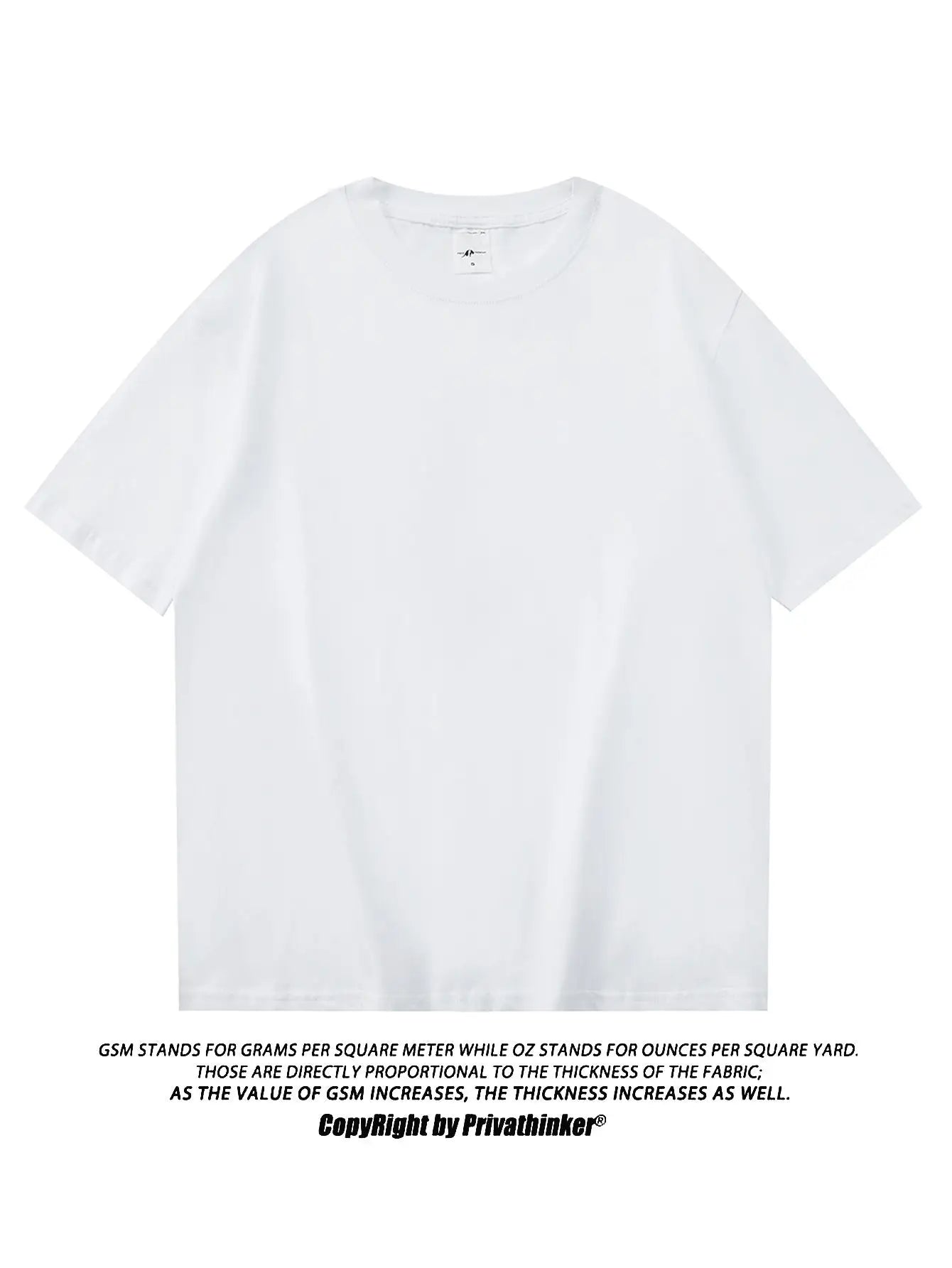 Privathinker 2025 Summer Essential: Dense Cotton Harajuku Unisex T-Shirt