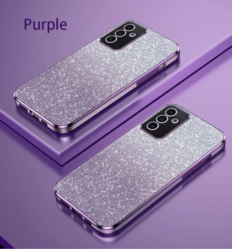 Shiny Glitter Plating Silicone Case for Samsung Galaxy A Series - Bling Soft Back Cover