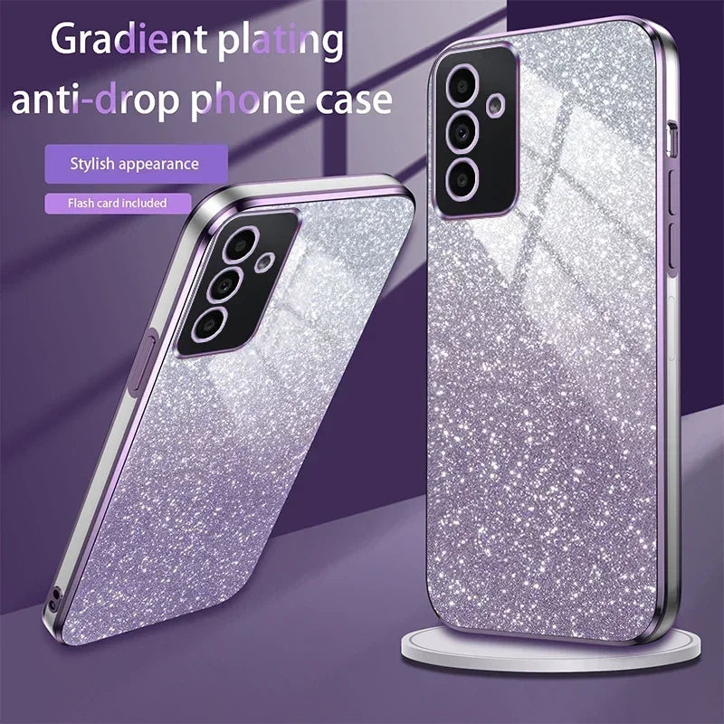 Shiny Glitter Plating Silicone Case for Samsung Galaxy A Series - Bling Soft Back Cover