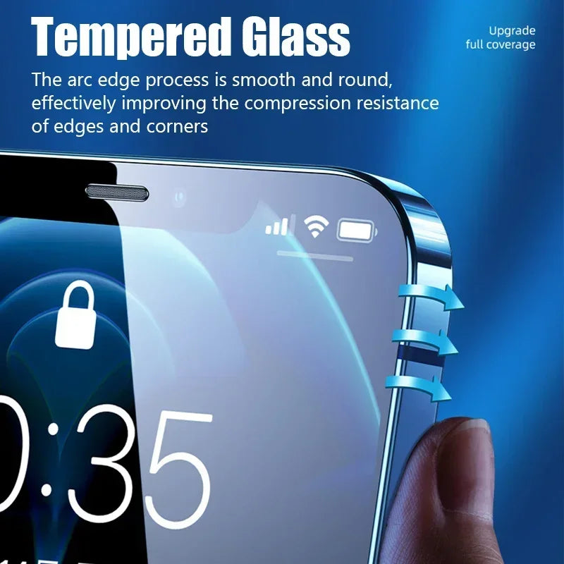 Advanced Anti-Spy Glass Stealth Screen for iPhone 15 16 series from 1-5 Pcs