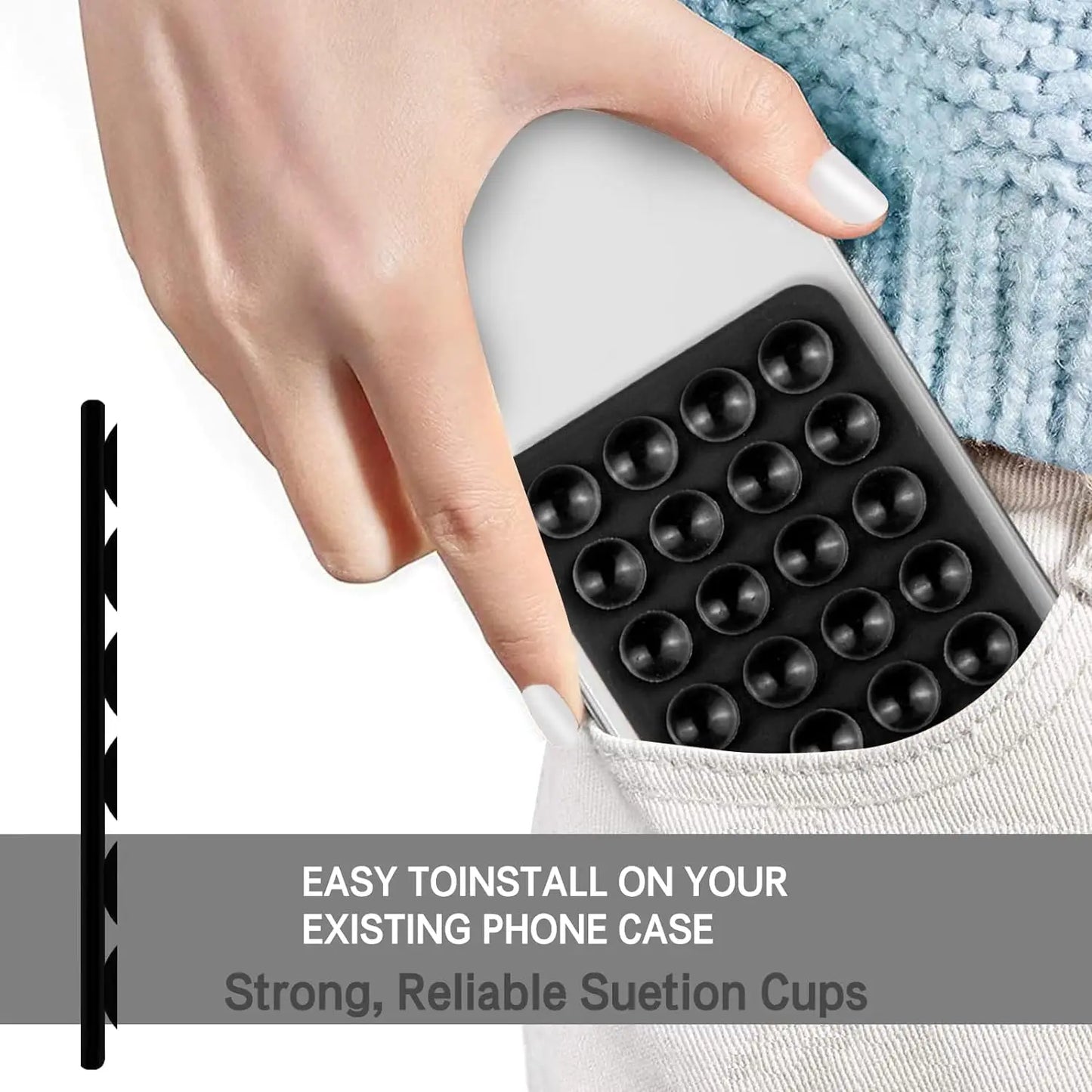 Ultimate Strong Grip Phone Holder: Anti-Slip Adhesive Silicone Suction Mount for Hands-Free Convenience!