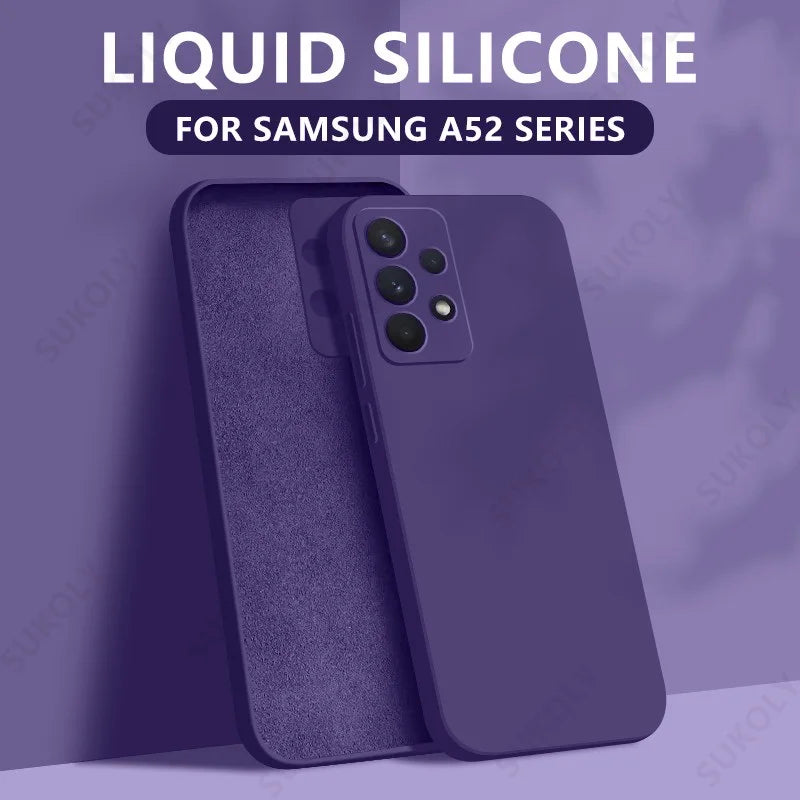 Ultimate Liquid TPU Silicone Case for Samsung Galaxy Series – Camera Protection Soft Cover for Selected A & S series