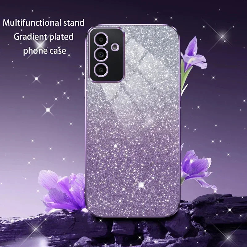 Shiny Glitter Plating Silicone Case for Samsung Galaxy A Series - Bling Soft Back Cover