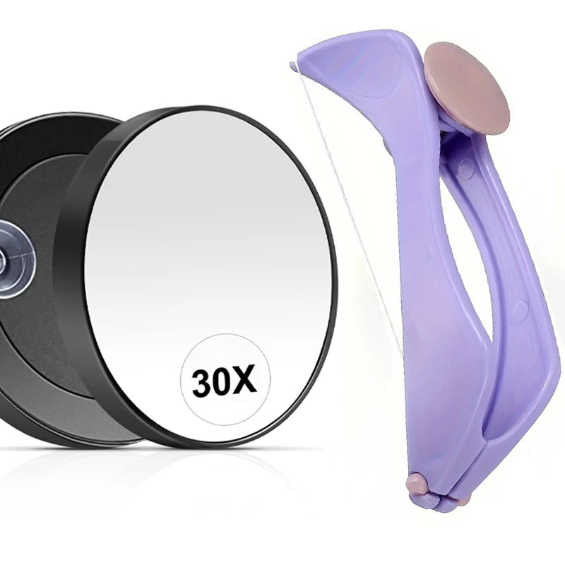 30X Magnifying Mirror & Precision Threading System: Ultimate Facial & Body Hair Removal Kit for Women with Tweezers