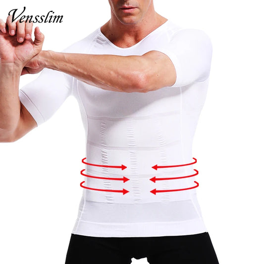 Vensslim Men's Body Shaper: Slimming, Belly Control, Corrective Posture Waist Trainer Vest