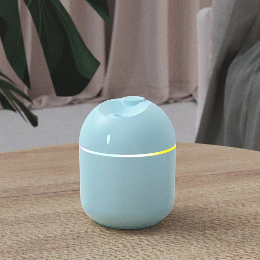 270ML Air Humidifier & Cool Mist Aroma Diffuser with LED Night Light & Power-Off Protection, USB Powered for Home & Office