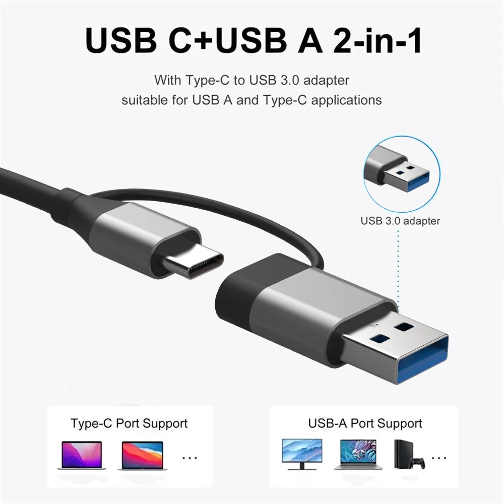 7-in-2 USB-C Hub: Ultimate Splitter Docking Station for MacBook & More