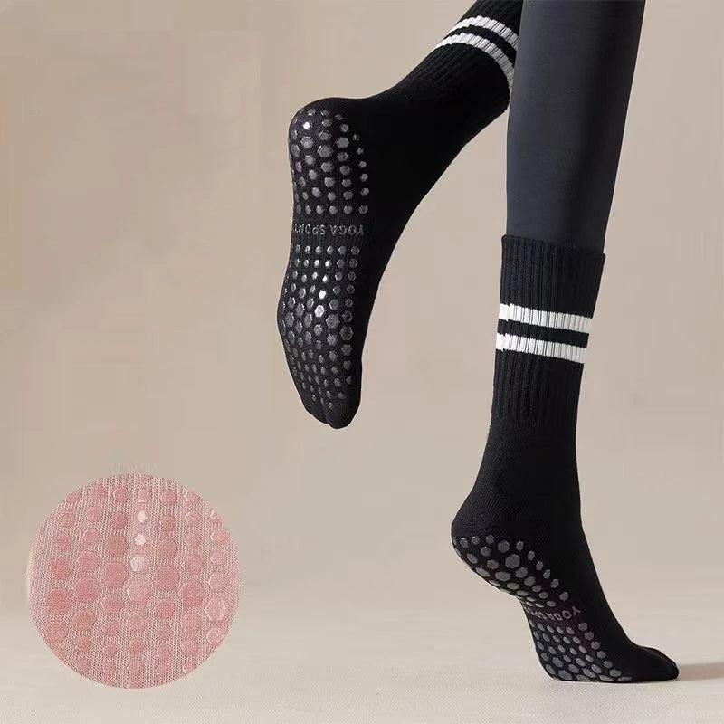 Premium Yoga Pilates Ballet Socks: Anti-Slip, Quick-Dry, and Ultra-Comfort Cotton Fitness Socks for Women