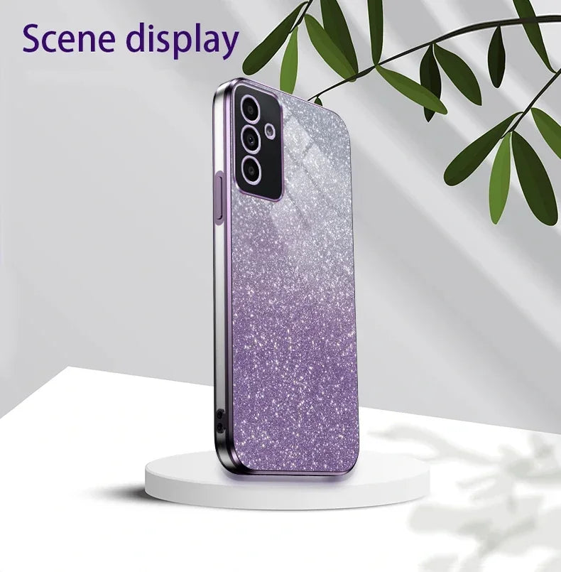 Shiny Glitter Plating Silicone Case for Samsung Galaxy A Series - Bling Soft Back Cover