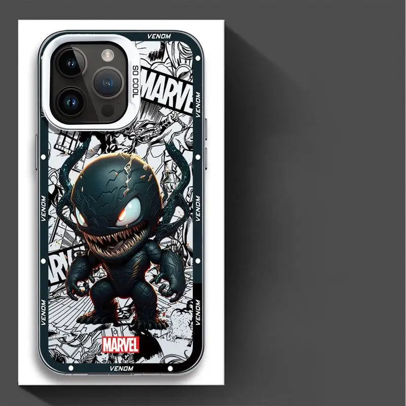 Epic Marvel Ironman & Deadpool Matte Phone Case for Apple iPhone 16/15 Pro Max, 14/13/12/11 Plus