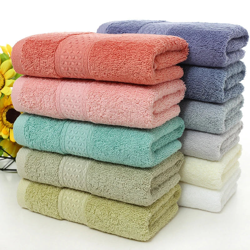 Premium Pure Cotton Adult Towels - Soft, Thickened, and Ultra-Absorbent for Daily Use