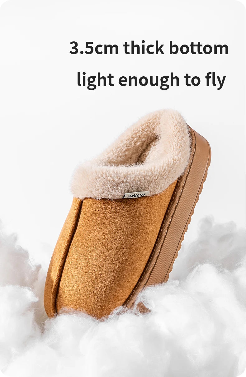 Cozy Comfort Unisex Fluffy Anti-Slip EVA Slippers for Autumn & Winter