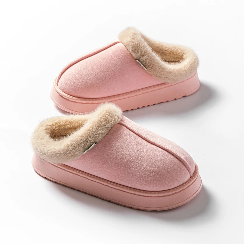 Cozy Comfort Unisex Fluffy Anti-Slip EVA Slippers for Autumn & Winter