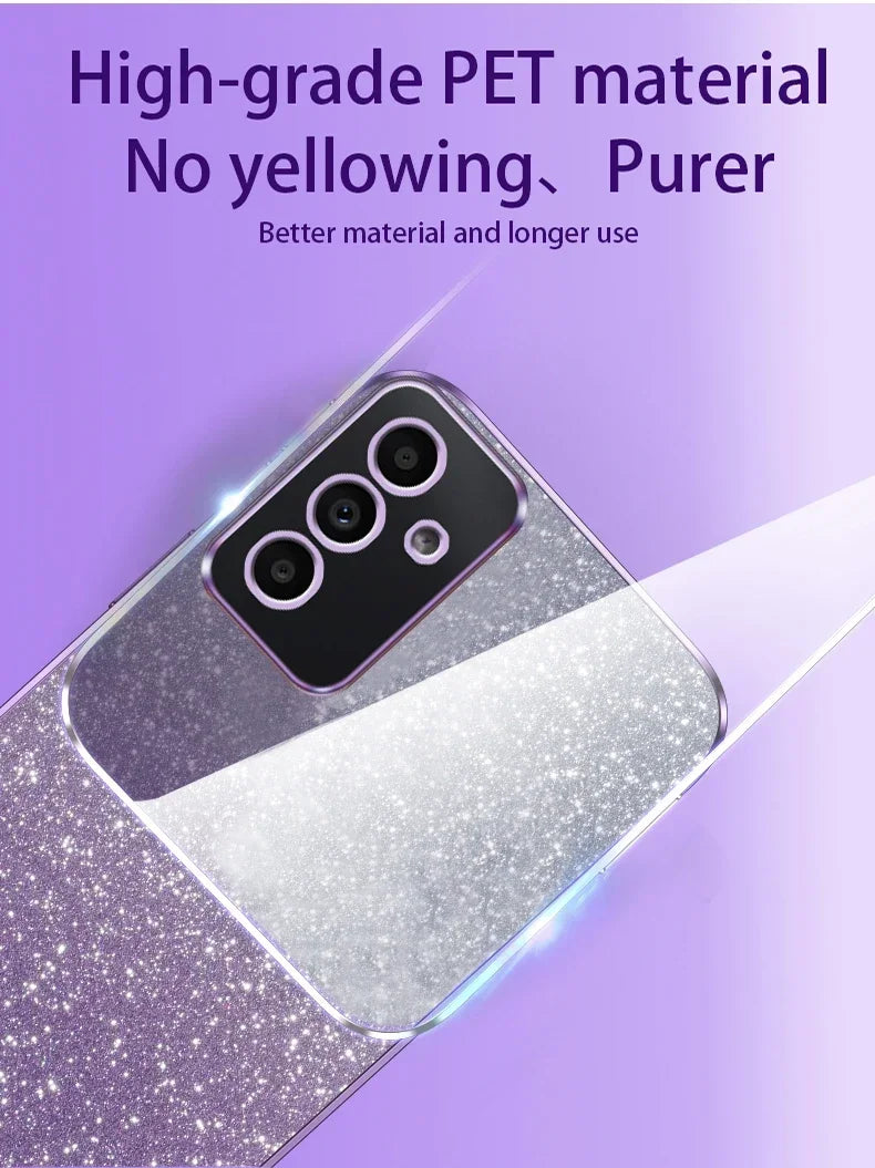 Shiny Glitter Plating Silicone Case for Samsung Galaxy A Series - Bling Soft Back Cover