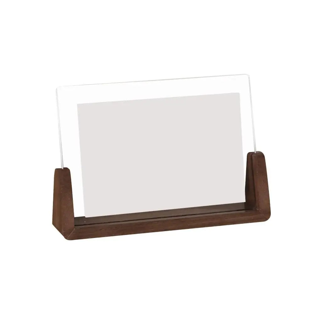 Walnut & Beech U-Shaped Acrylic Photo Frame – Perfect for Weddings & Office Decor