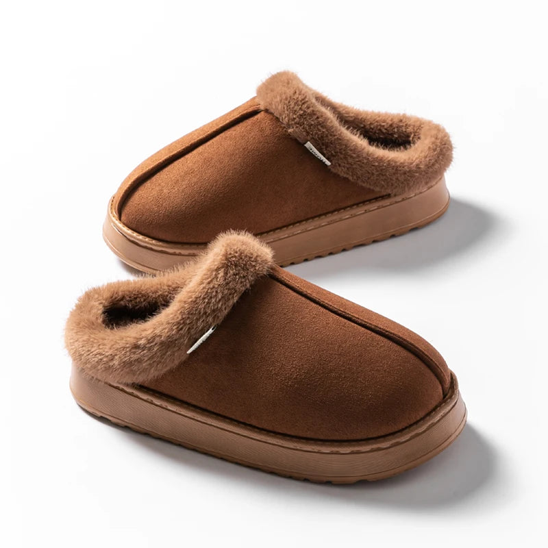 Cozy Comfort Unisex Fluffy Anti-Slip EVA Slippers for Autumn & Winter