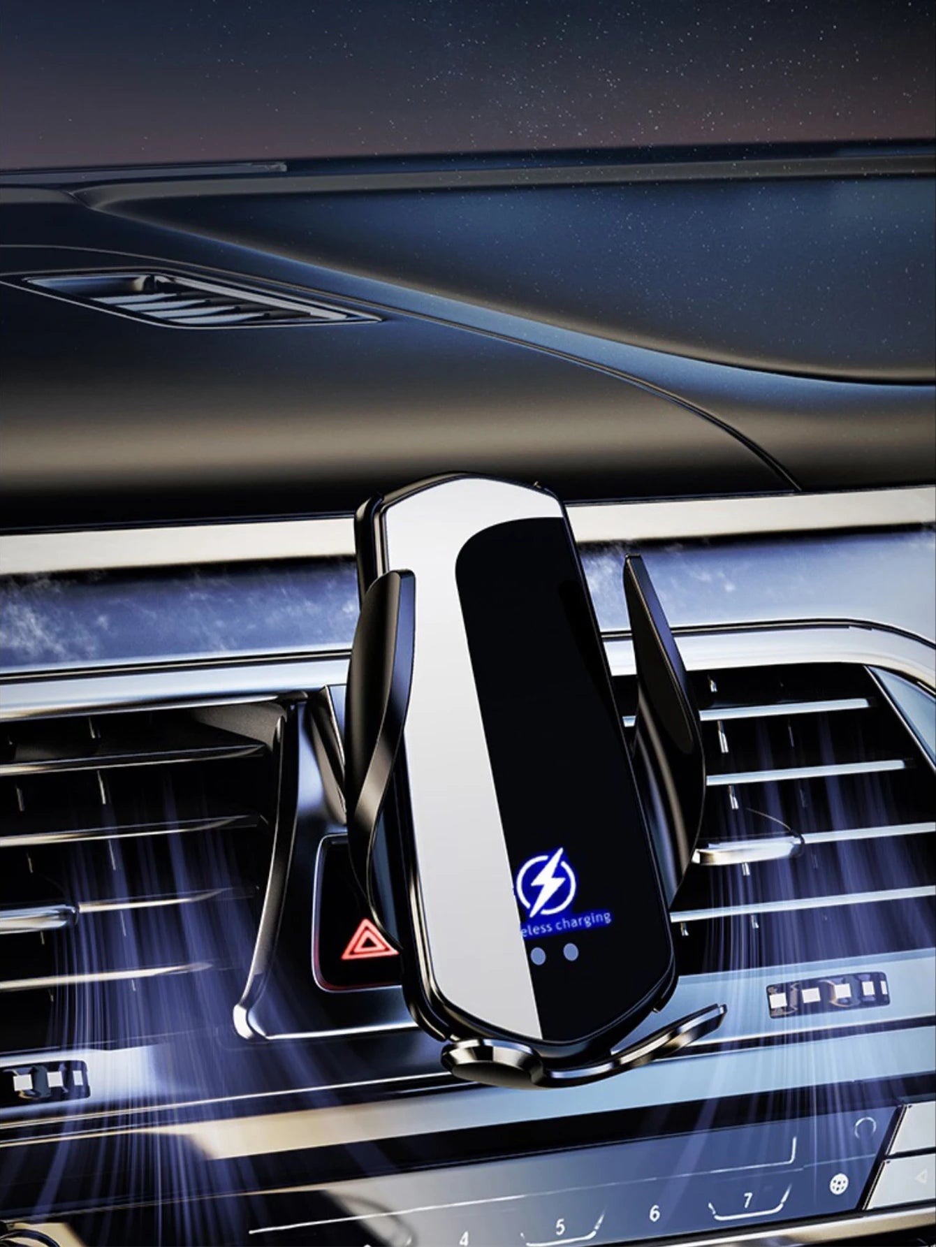 Ultimate Car Phone Stand: Multi-Function Wireless Charger & Magnetic Fast Charge Navigation Support