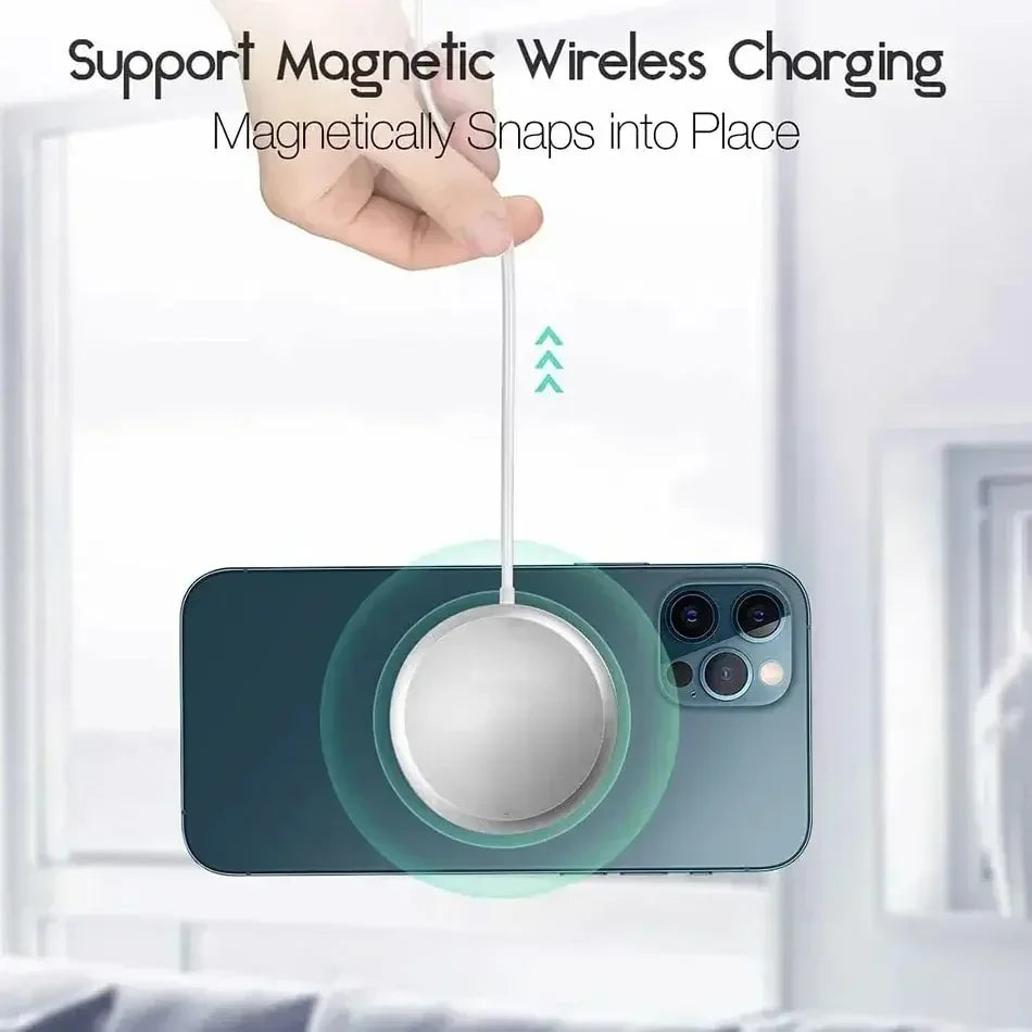 Ultra-Fast Original Magnetic Wireless Charger for iPhone & AirPods: Compatible with iPhone 15/14/13/12/11 Pro Max, Mini, USB-C, and More!