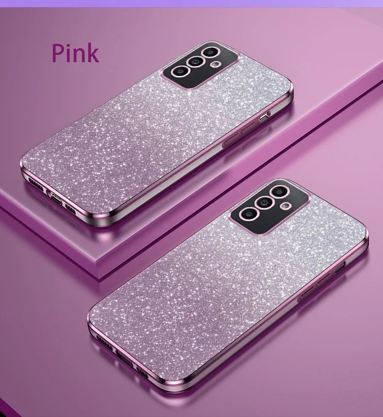 Shiny Glitter Plating Silicone Case for Samsung Galaxy A Series - Bling Soft Back Cover