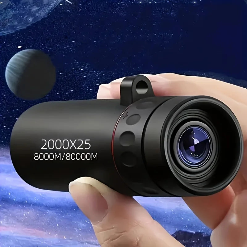 2000X25 HD Monocular Telescope: Your Compact, Portable Companion for Hunting, Travel, Concerts & Fishing