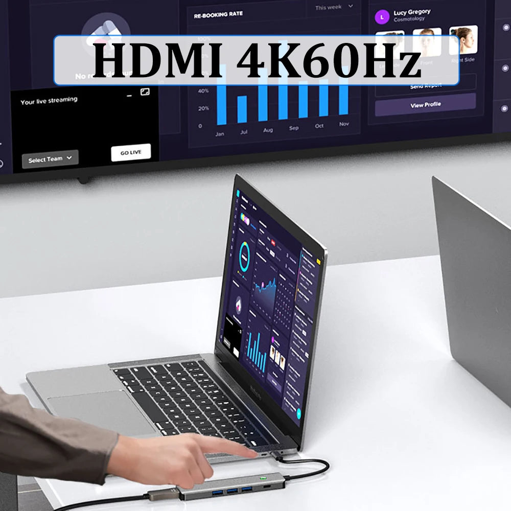 Ultimate 9-in-1 USB-C Hub with HDMI 4K 60Hz & Fast Charging for MacBook