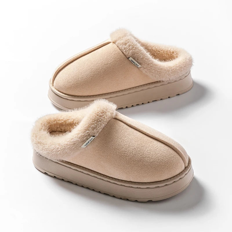 Cozy Comfort Unisex Fluffy Anti-Slip EVA Slippers for Autumn & Winter