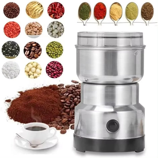 Versatile 4-Blade Mini Electric Grinder: Perfect for Coffee, Spices, Grains, and Baby Food