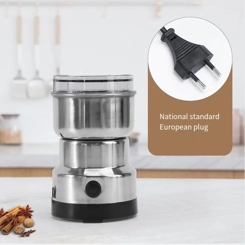 Versatile 4-Blade Mini Electric Grinder: Perfect for Coffee, Spices, Grains, and Baby Food