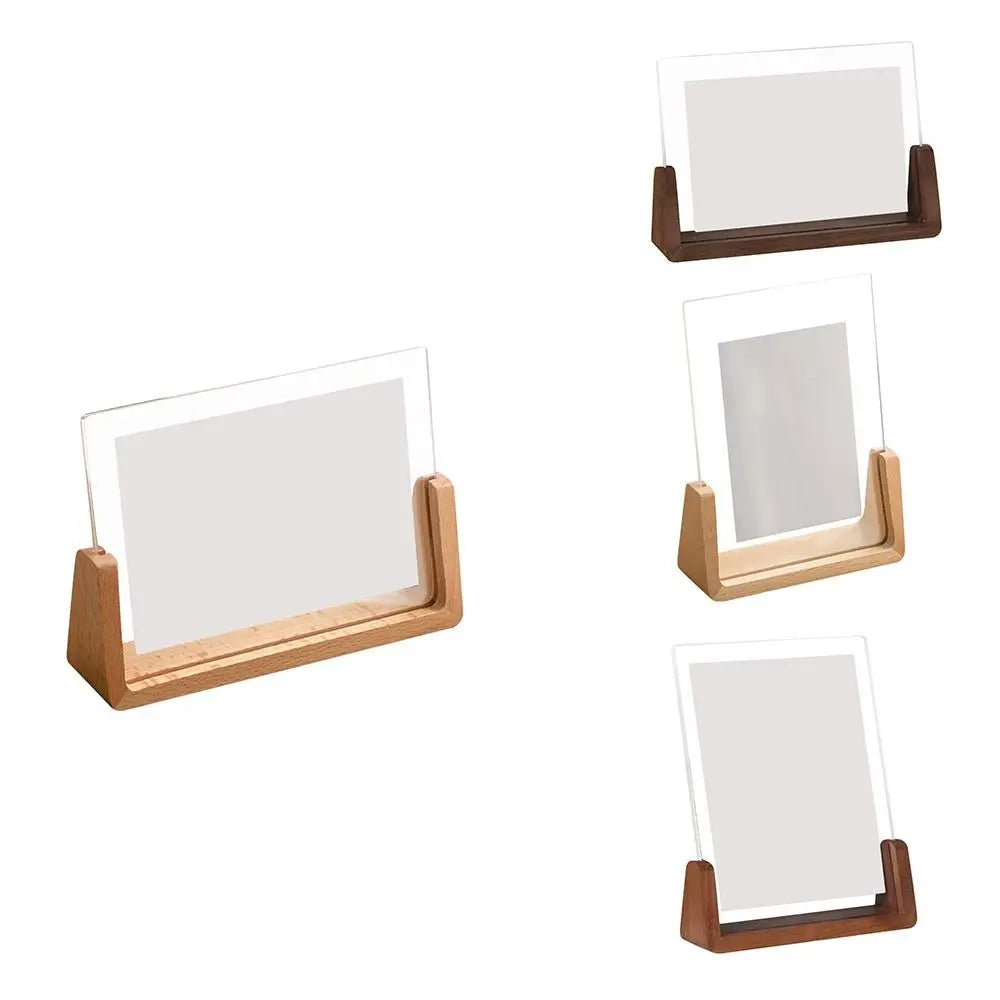 Walnut & Beech U-Shaped Acrylic Photo Frame – Perfect for Weddings & Office Decor