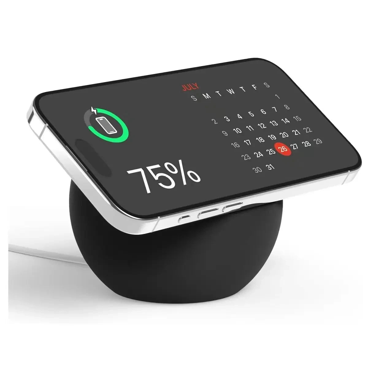 Magnetic Wireless Charging Desk Stand for iPhone 15/14/13/12 - Silicone Ball Shape Holder for MagSafe Dock Station