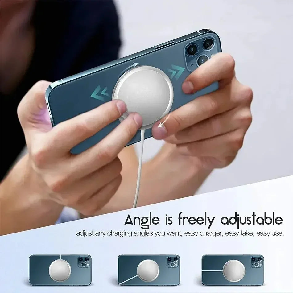 Ultra-Fast Original Magnetic Wireless Charger for iPhone & AirPods: Compatible with iPhone 15/14/13/12/11 Pro Max, Mini, USB-C, and More!