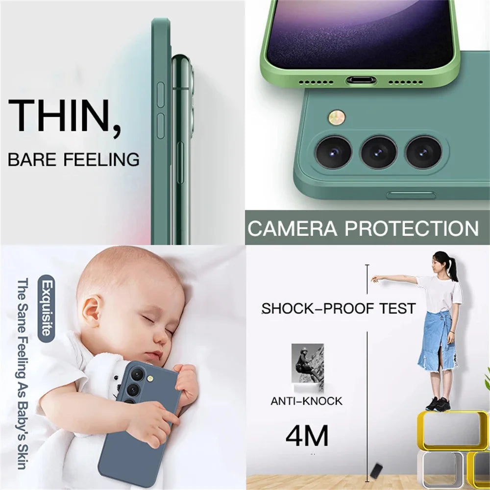 Premium Luxury Liquid Silicone Case for Samsung Galaxy S Series - Ultimate Protection & Style