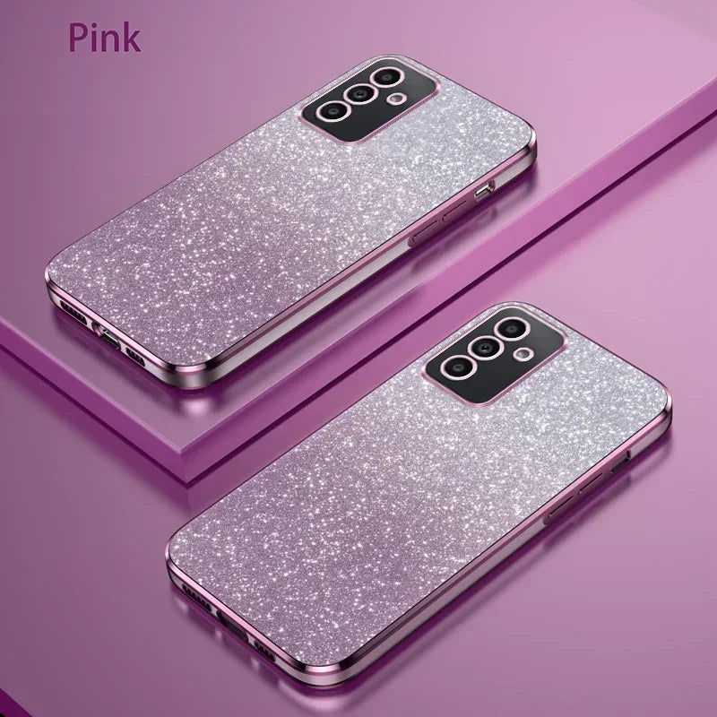 Shiny Glitter Plating Silicone Case for Samsung Galaxy A Series - Bling Soft Back Cover