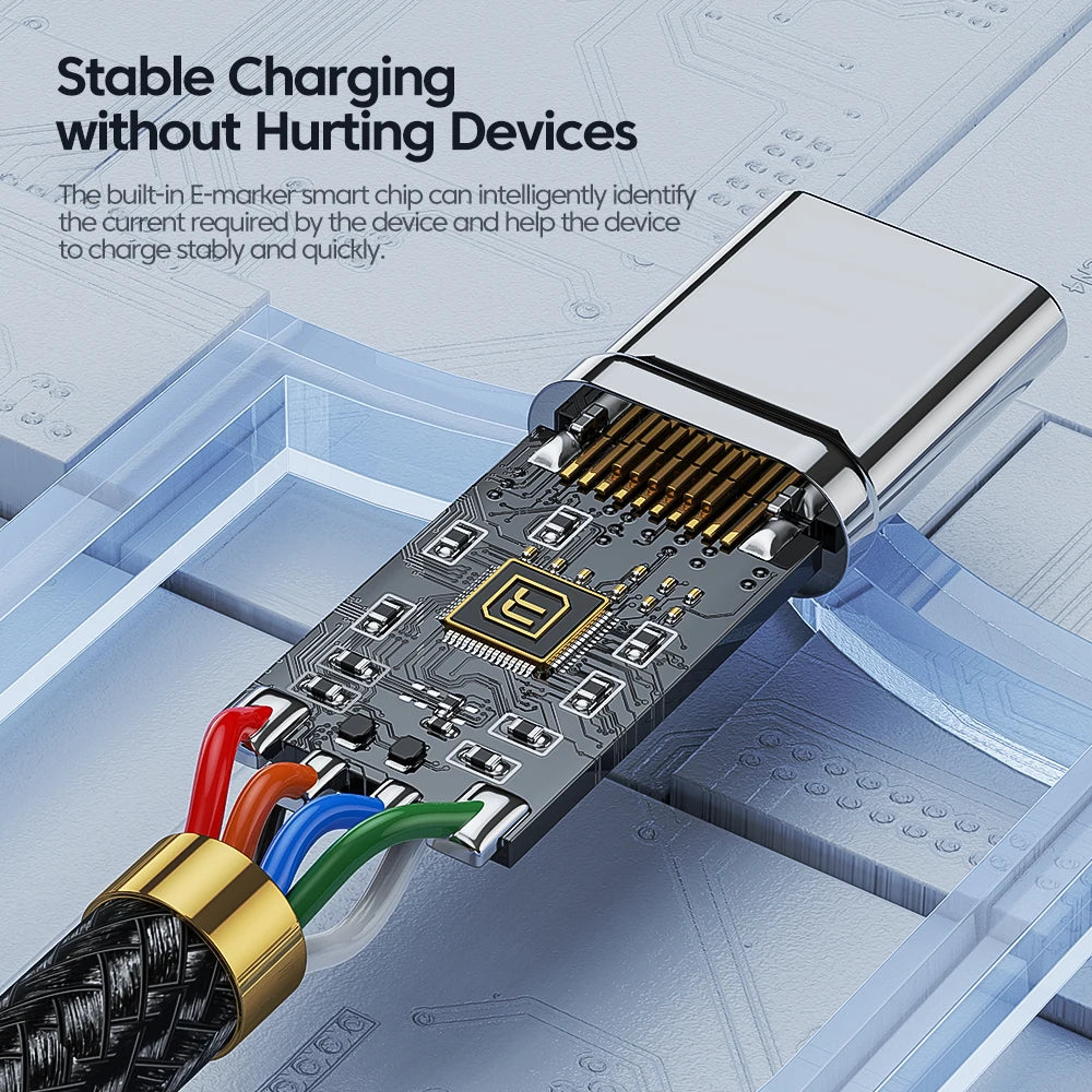 100W Speed: Ultimate USB-C to C Charging & Data Cables from Toocki for mobile phones