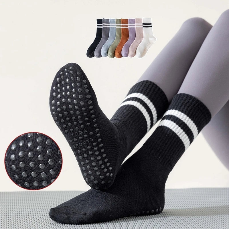 Premium Yoga Pilates Ballet Socks: Anti-Slip, Quick-Dry, and Ultra-Comfort Cotton Fitness Socks for Women