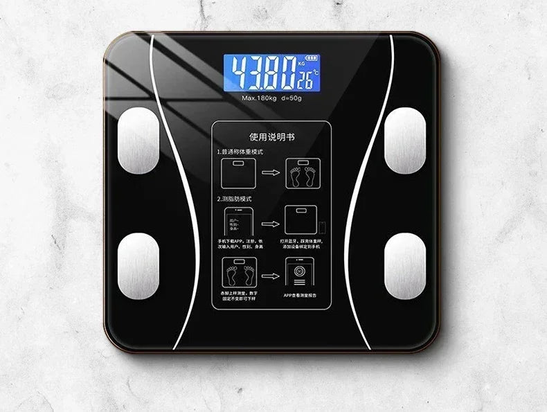 Ultimate Smart Body Scale: Precision Weight & Fat Management with Bluetooth Connectivity