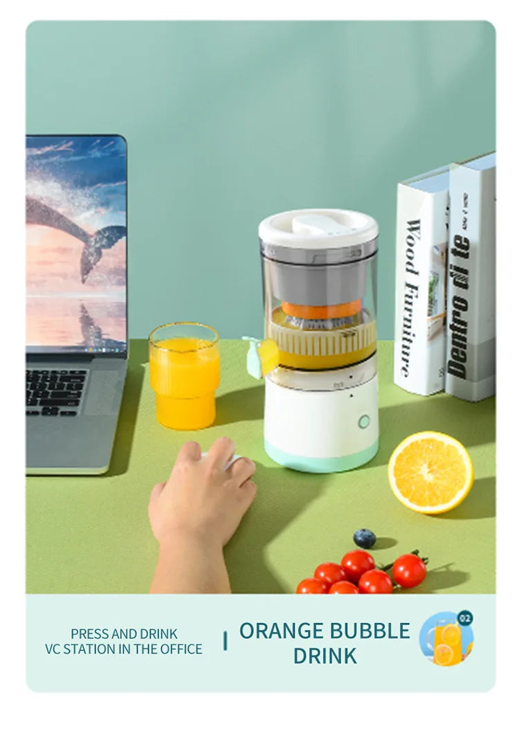 Compact USB-Powered Citrus Juicer: Fresh Juice Anytime, Anywhere