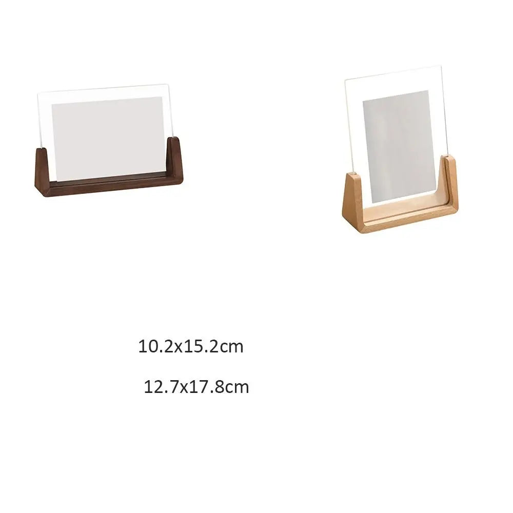 Walnut & Beech U-Shaped Acrylic Photo Frame – Perfect for Weddings & Office Decor